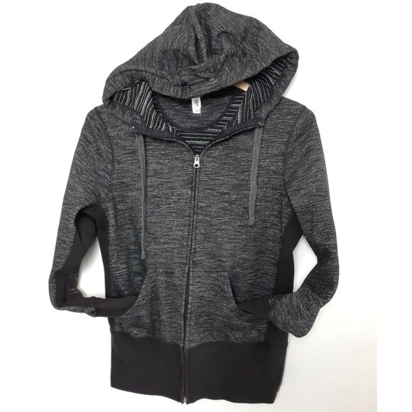 Independent Trading Co. Women's Baja Stripe Hooded Full-Zip Drawstring Hoodie M - Picture 1 of 12